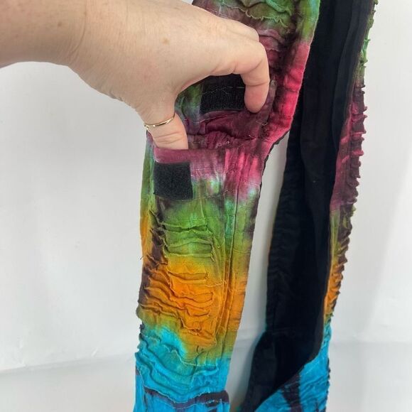 Rising International Women's Sling Shoulder Bag Tie Dye Boho Rainbow Ruffled - Picture 2 of 14